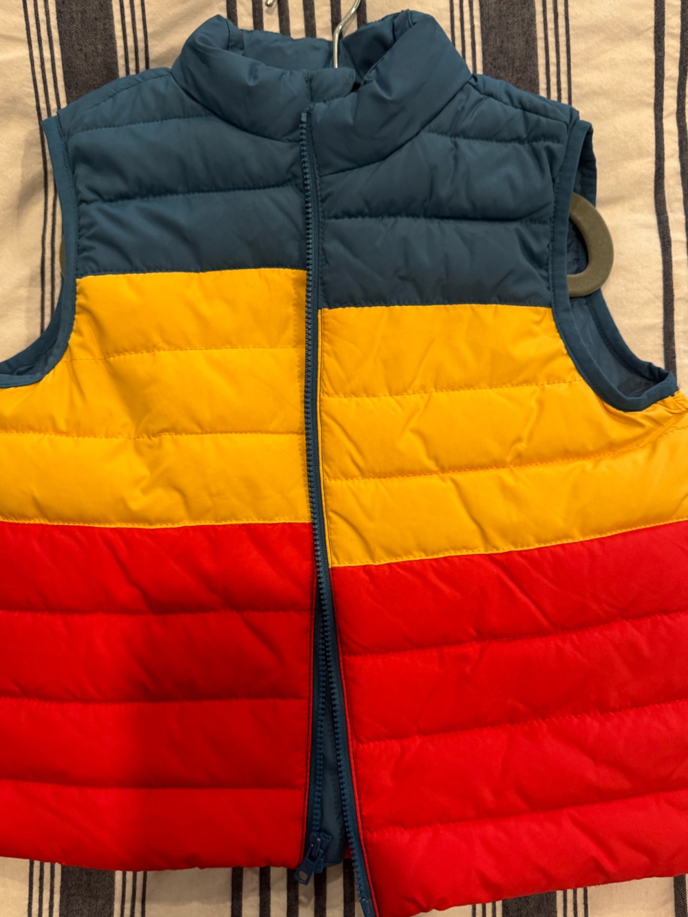 Janie and Jack Colorblock Puffer Vest in Blue, Yellow & Red